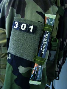 reflective and photoluminescent patches for troop identification