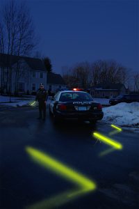 Balisage de zone par les forces de l'ordre