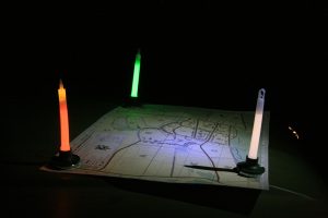 Use Cyalume light sticks on magnetic bases for extra back up lighting