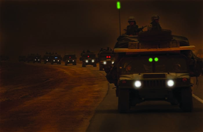 Señalización e identificación de convoyes con balizas luminosas