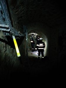 Balisage lumineux de cheminements par pompiers en SD