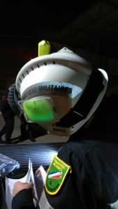 Attach light markers to firefighters' helmets for identification