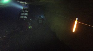 Firefighters can identify the line at the start of the circular during dives