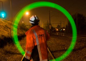 Signalement d'urgence sur site de maintenance de voies ferrées