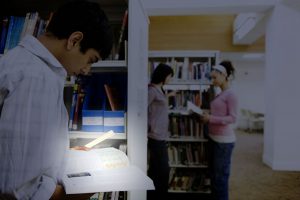 White glow stick used as emergency light in school