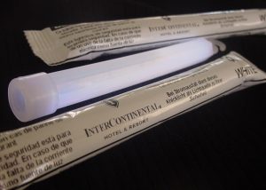 Intercontinental Hotel group, glow sticks in customised packaging