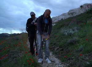 Ground markings for hiking trails