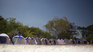 Marking of tents for night location