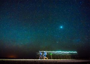 Long stage at night for competitors in Marathon des Sables