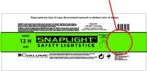 customization of snaplight 6 inch lightstick foil cyalume