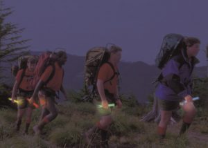 Visibility when hiking at night