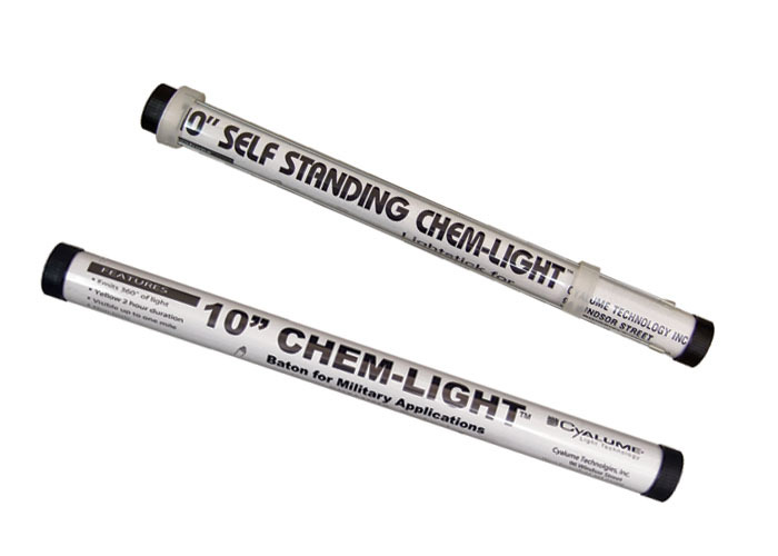 Light Sticks très lumineux avec durée de 12 heures Cyalume Bâton lumineux jaune militaire ChemLight Lightsticks 15cm Boite de 10 
