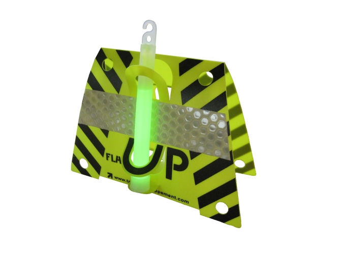 Flash Up jaune fluo pour maintenir un baton lumineux