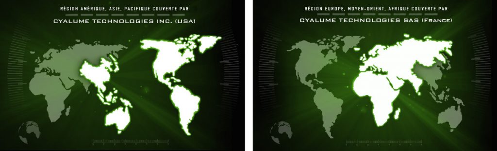 implantation internationale cyalume reseau distributeurs