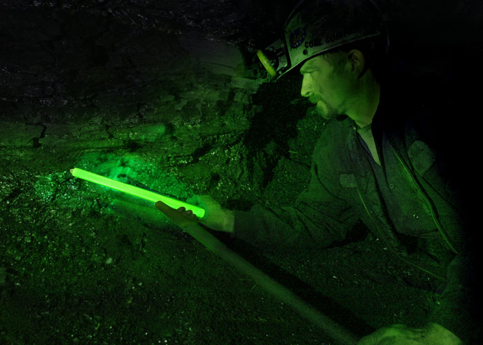 éclairage entreprises minières avec stick lumineux 30cm