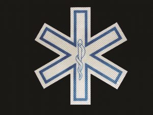 retroreflective and photoluminescent star of life panel