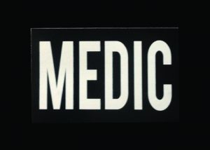 Black reversible Medic IR Patch