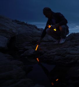 Signal a pathwaus with Cyalume light sticks to get a pathway illuminated in darkness