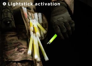 activation of lightstick with gloves