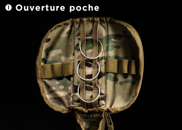 ouverture Cypouch porte cyalume avec anneaux metalliques