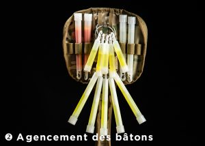 gruppo di bastoncini luminosi in custodia cypouch