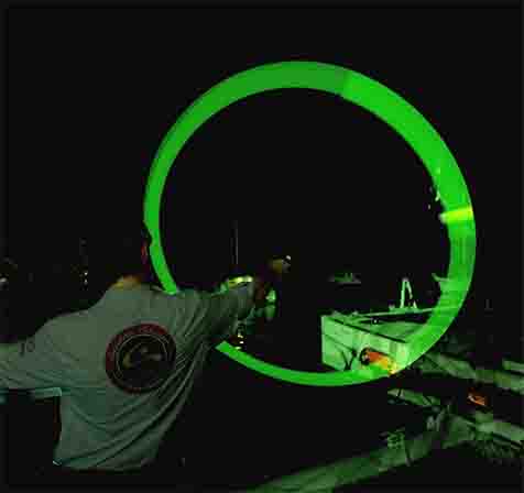 green SOS Cyalume lighting distress signal