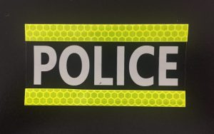 Police IR identification patch with reflective side bands