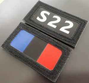 infrared call sign patch with france flag