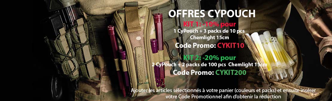 Offre Cyalume kits porte Cyalume tactique Cypouch